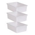 Teacher Created Resources Storage Bin, Plastic, White TCR20417-3